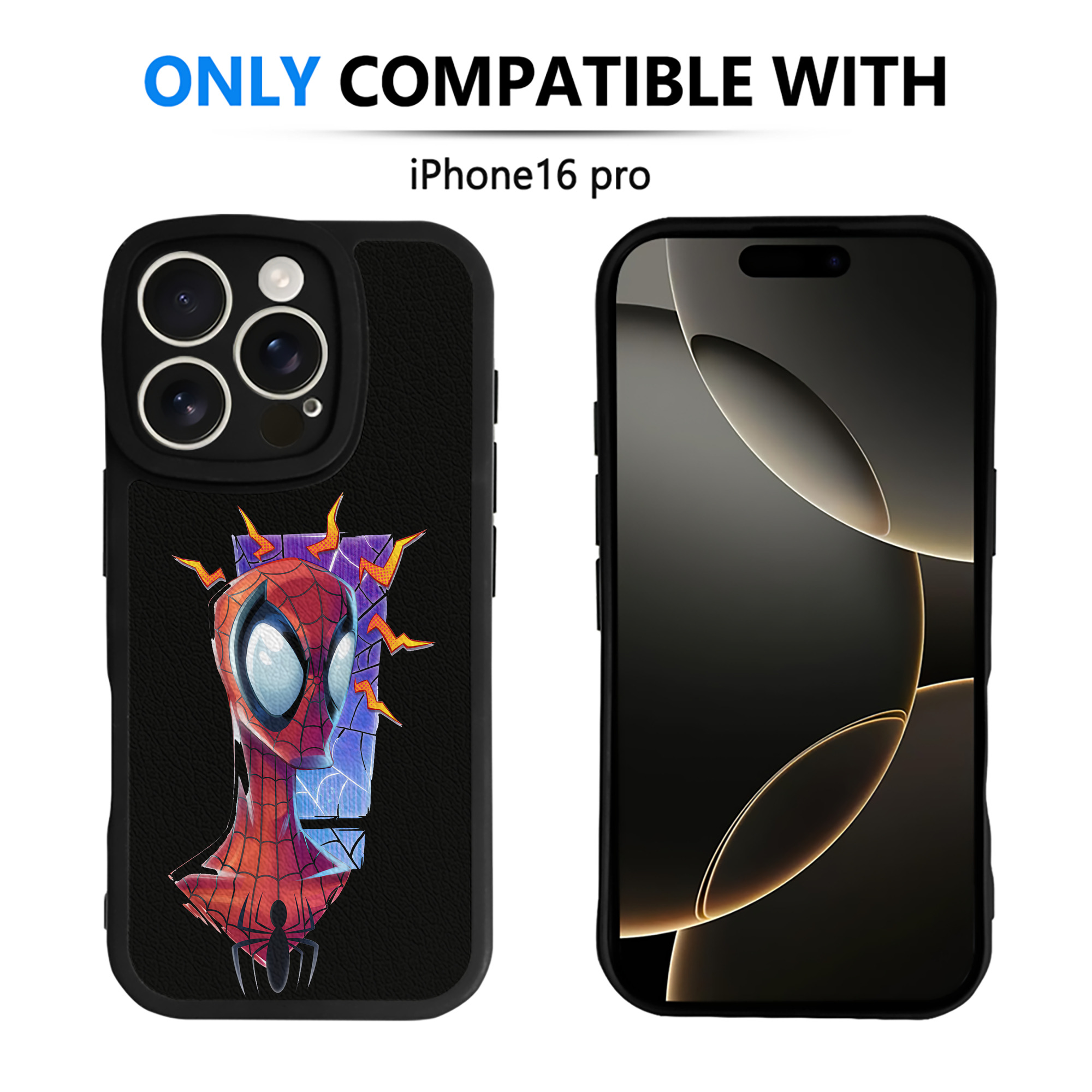 Spider Man スパイダーマン 【iPhone 16シリーズ対応】シリコンスマホケース（レザー調） 材質：シリコン